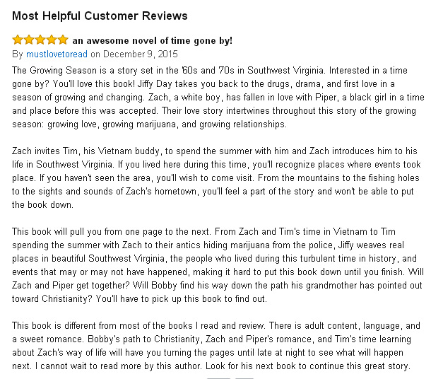 Jiffy Day, author from Southwest Virginia